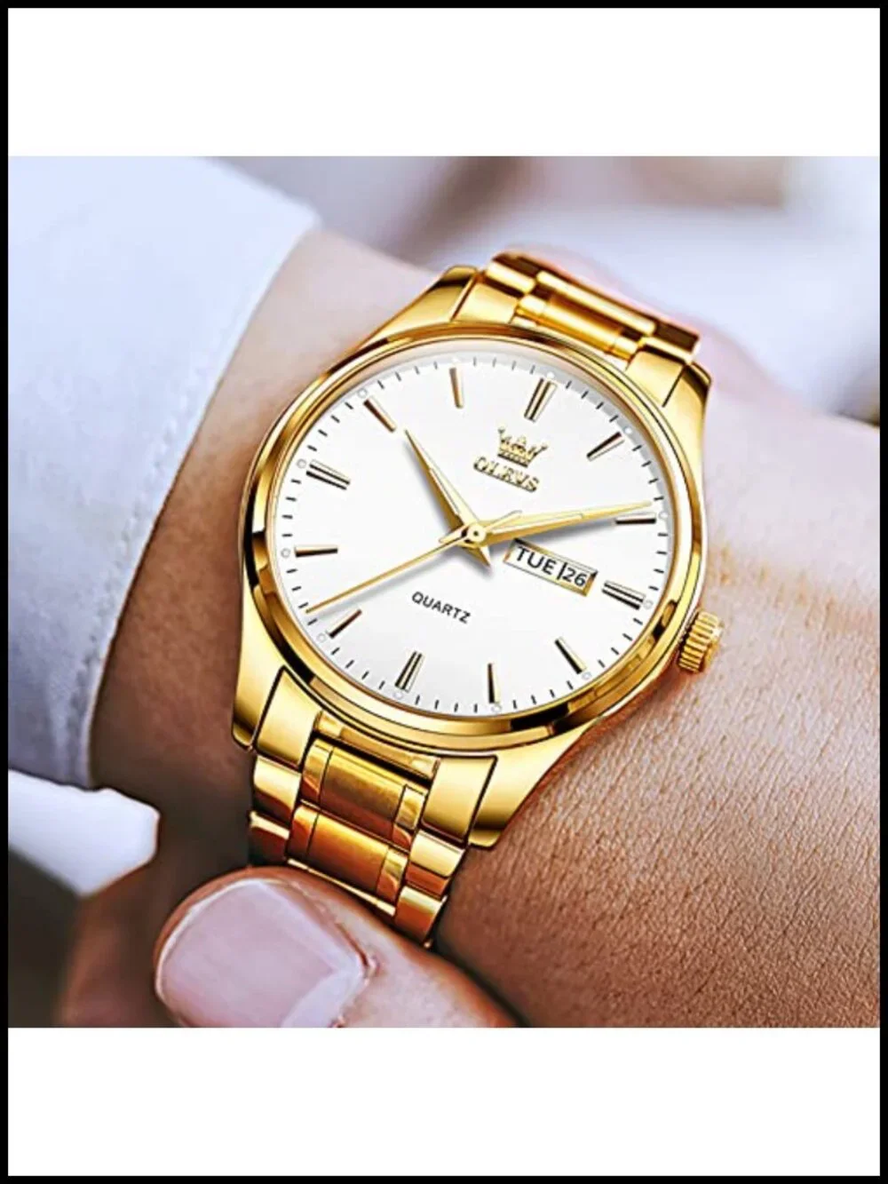 Men's Luxury Stainless Steel Watch Big Face Dress Analog Date